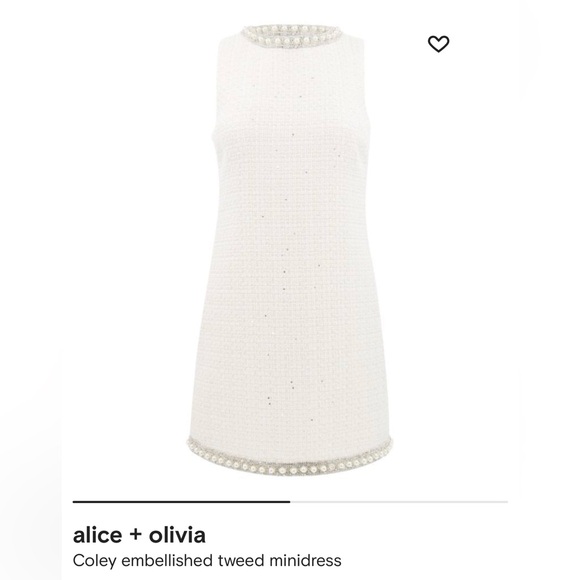 Alice + Olivia Coley Embellished Tweed Mini Dress - Picture 5 of 9